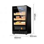 Acalava ALCH-68L-BK 68L 恆溫壓縮制冷保濕雪茄櫃 - 400支裝、雪松木、靜音避震